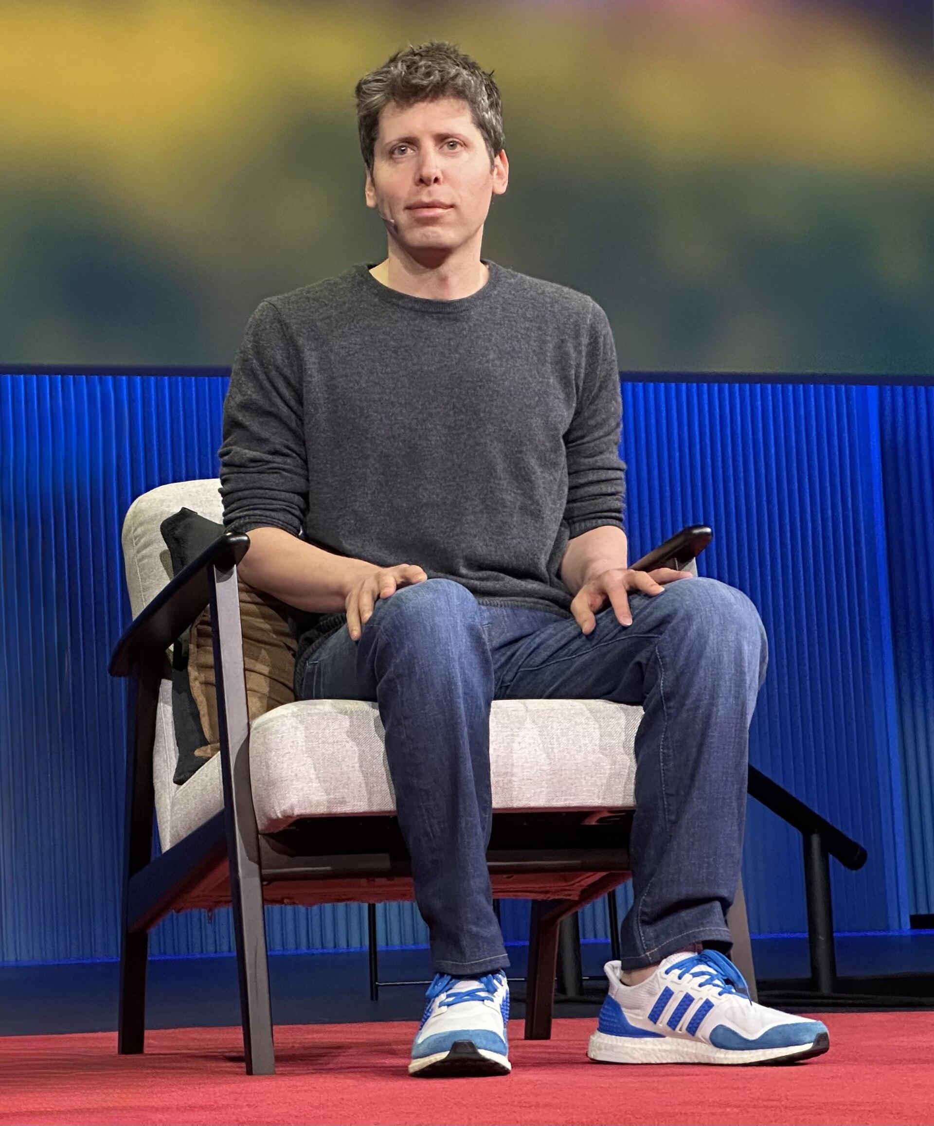 Sam Altman, PDG d'OpenAI, lors d'une intervention à TED.